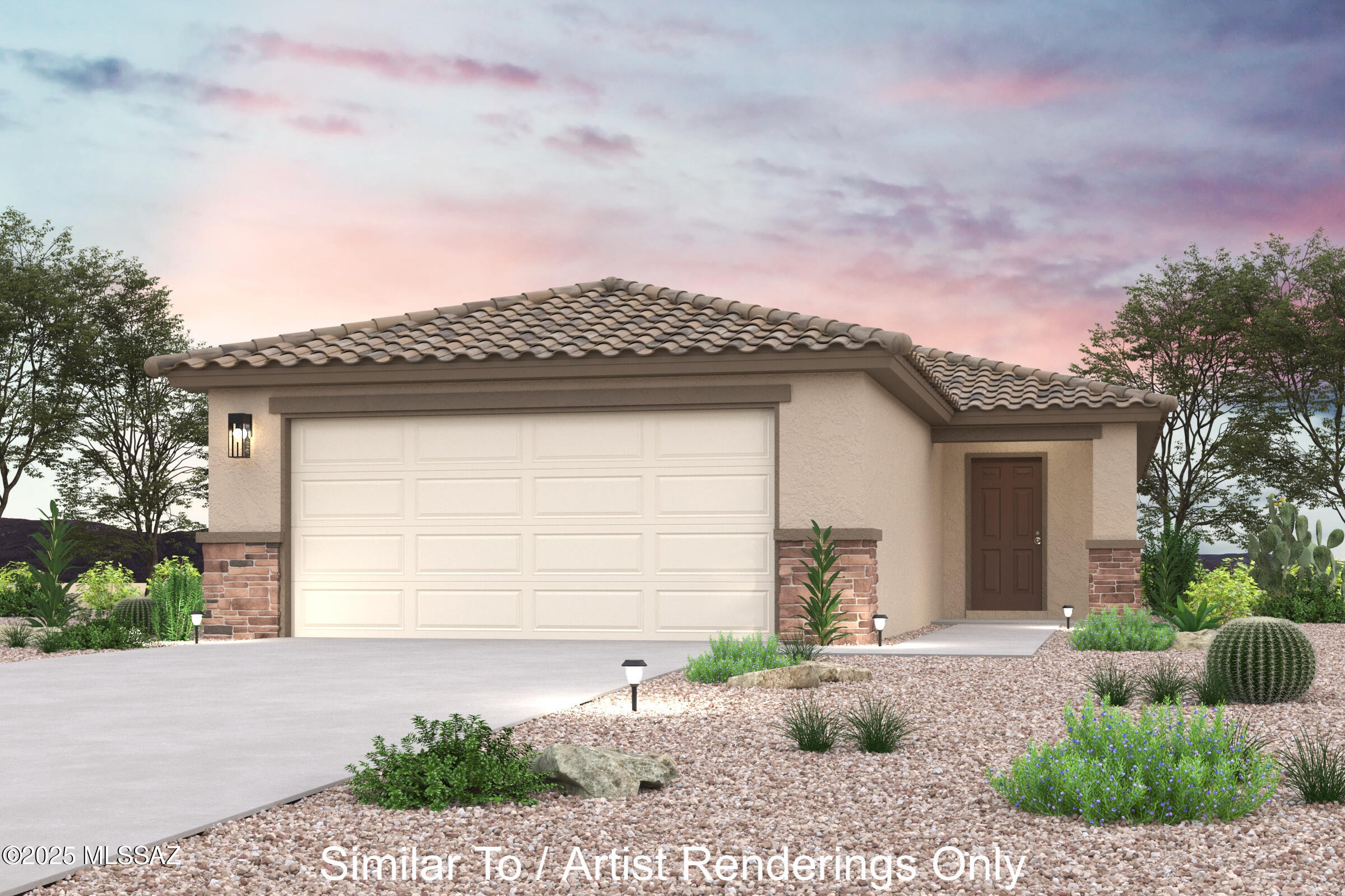 Discover Your Dream Home in the Entrada Del Toro West! The Tatum Plan offers a seamless open-concept design that integrates Living, Dining, and Kitchen areas--perfect for hosting guests or relaxing in comfort. The gourmet Kitchen boasts beautiful cabinetry, quartz countertops, and LG appliances. Retreat to the tranquil primary suite featuring dual vanity sinks and a spacious walk-in closet. Two additional bedrooms and a charming patio complete this exceptional home. Enjoy energy-efficient Low E windows and a two-car garage.