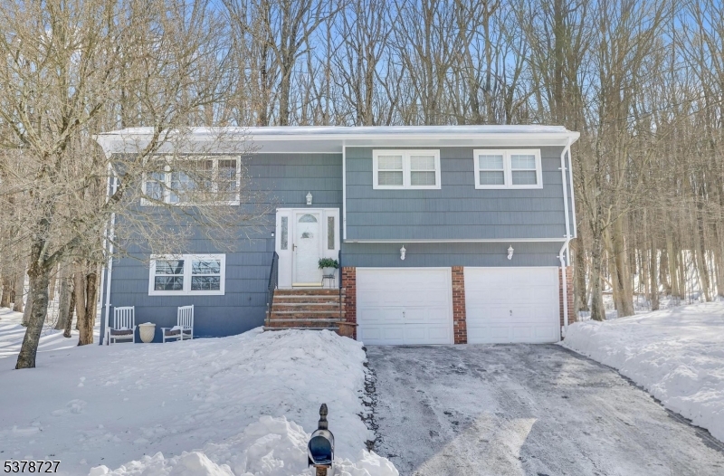 Well maintained bilevel in very desirable neighborhood, convenient to Rts. 206 and 80.  Hardwood flooring throughout the upstairs, granite kitchen with white cabinets and LVP flooring has access to deck, stainless steel appliances, main bath has skylight, attic storage, completely finished lower level with recroom, bedroom, laundry (washer and dryer included) and half bath. Great community with block parties, tremendous Mt. Olive schools and more!