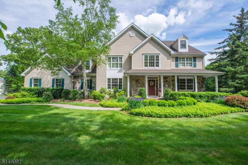 The home that has it all!  Meticulously maintained colonial on quiet cul de sac street in very desirable Grandview Estates features heated Gunite inground pool with waterfall & hot tub AND expansive, level yard.  Rocking chair front porch leads to two story hardwood foyer with sweeping staircase, center island kitchen with large breakfast area, granite countertops, stainless appliances, butler's pantry, formal living and dining rooms, light and bright sunroom with vaulted ceiling and plantation shutters, family room with wood burning fireplace and recessed lighting and first floor office with adjacent full bath. The second floor offers primary en suite with sitting room, walk-in closets, three additional bedrooms, one Jack and Jill and the other an en suite.  Finished basement with office, rec room and exercise room, game closets and high ceilings.  Other features include automatic whole house generator, sprinkler system in flower beds, 3 car garage with openers, 2 newer water heaters and 2 newer central air units, septic new in 2013.