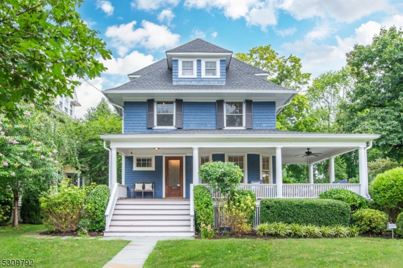 This beautifully renovated Victorian farmhouse blends classic charm with modern vibes. Smack in the middle of town, it's got that perfect open-concept layout, making it super easy to entertain or just chill out at home. The kitchen flows right into the living and dining spaces, so everything feels connected. Upstairs, are four fabulous bedrooms, each with oversized windows letting in so much natural light. The primary suite is swoon-worthy, with high ceilings, a gorgeous bathroom, and large, walk-in closet. The third floor has laundry and 2 more bedrooms, perfect for guests or work from home. The finished basement is a knock out. Out front, the fabulous wrap-around porch, complete with a swing, is the perfect spot to relax and watch the world go by. The back deck overlooks the expansive yard which gives you plenty of space for everything from BBQs to morning coffee in the fresh air. With its awesome location on Watchung Plaza's much loved Fairfield St, it's a cinch to stroll to coffee, bookstore, eateries, parks and train.
