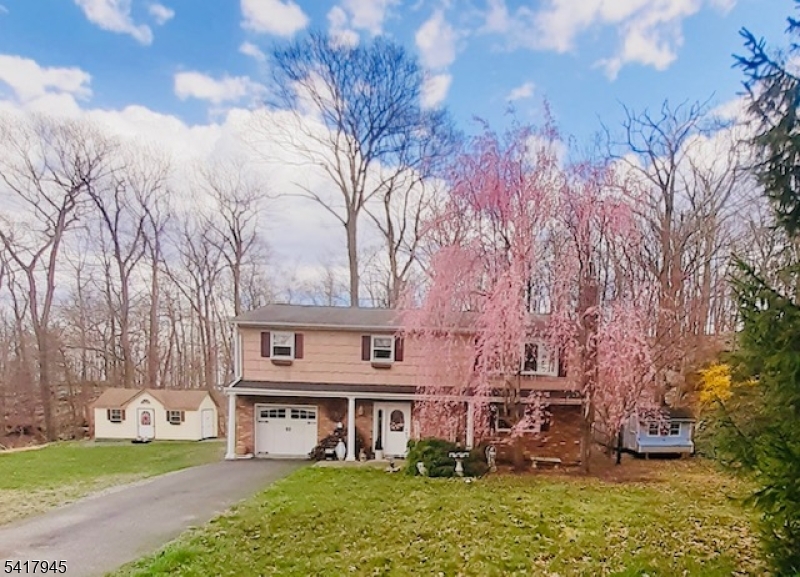 Charming raised ranch on a large, level lot backing to beautiful state land, offering privacy and peaceful surroundings. Features include a warm living room with hardwood floors, a country kitchen, 3 bedrooms, and 2.5 baths. The lower level offers a spacious family room with a wood-burning stove and sliders to the backyard, a powder room, and a large bonus room that can be used as a den, office, or potential 4th bedroom. Recent updates include a new roof, furnace, and well pump. Enjoy the expansive yard, perfect for entertaining or relaxing. Optional membership to the Byram Bay Community Club provides access to summer activities on Lake Hopatcong. Showings by appointment only. All offers will be presented.