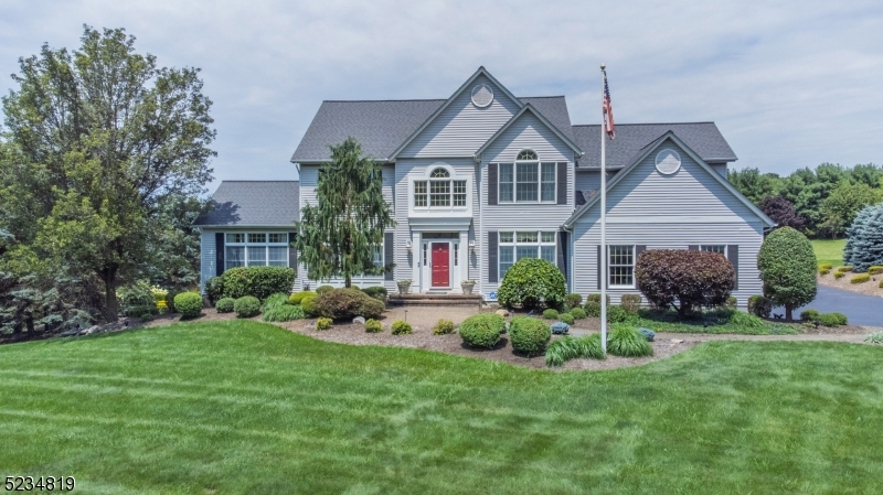 Welcome Home! This stunning 4 bedroom 3.5 bath 2 car garage Colonial in desirable Yorkshire Estates will take your breath away. This home offers plenty of natural lighting, vaulted ceilings, updated kitchen with granite countertops and large center island, family room, living room, dining room, office and conservatory all on main floor, large finished basement, central air, dual staircases, natural gas, 2 gas fireplaces and so much more. Enjoy your primary bedroom suite with huge walk-in closet and updated bathroom with quartz countertops, jetted tub and stall shower. This flat 4 acre property is the perfect oasis to entertain featuring deck with gazebo, fire pit, and pavilion which walks down to the pool area where you can enjoy the outdoor shower, relax in the hot tub or take advantage of one of the biggest heated pools you can find with slide, waterfall and therapy jets. Great location close to route 46 and plenty of restaurants and shopping.