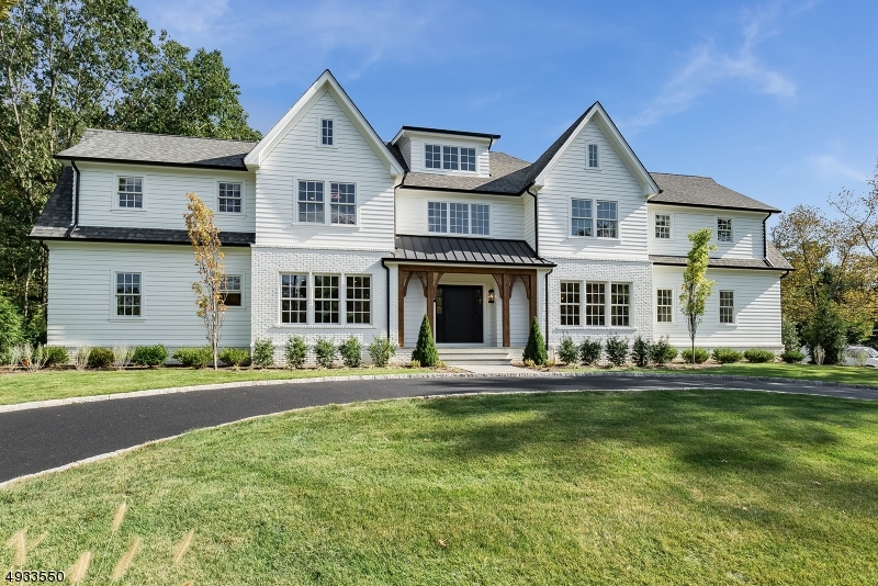 Offering 6 bed/5.1bath, this Modern Farmhouse new constr sits on a level .5 acre. Meticulous craftsmanship throughout. Two story paneled foyer, first floor heated garage, shiplap paneled mudroom, custom white oak beams & floors. True custom kitchen cabinets, white marble countertops, top of line appliances-Wolf, Subzero. Breakfast Room w/ banquette and bookcases. Master suite w/ entrance foyer, his/her dressing quarters with custom closets, 1st fl in-law suite w/ private bath, 2nd fl laundry, easily finished attic, large basement w/ rec room, theater/gym, & maid's quarters. Smart Home ready, Multi-zone HVAC. Painted cedar clapboard exterior. Large circular drive, underground sprinklers, large private yard, bluestone patio.