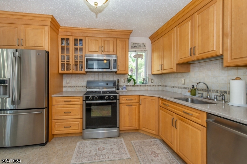 Hurry Up!! This 2 bedroom 1.5 bath end unit multi floor townhome in The Meadows won't last! Enjoy one of the most private locations in the complex. This unit features an updated kitchen with newer cabinets and newer stainless steel appliances. Open living room with a gas fireplace & separate dining area with newer sliding doors leading to balcony, updated powder room, 1 car garage, central air & forced hot air, plenty of closet space & more! Community features pool, wall ball, basketball court, playgrounds & gazebos. Walking distance to shopping and quick access to route 10!