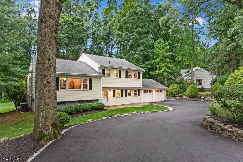 Beautifully updated and thoughtfully maintained, this split level home offers modern comforts, inviting living spaces, and a prime location close to the heart of the community. Step inside into an entry leading to a bright and open family room with wood burning fireplace, laundry room, updated powder room, access to two car garage, and fourth bedroom or office. The main living area is just lovely with an open concept living and dining area where vaulted ceilings, abundant natural light, wood accent wall and hardwood floors create a warm and welcoming atmosphere. The updated kitchen is designed for today's lifestyle featuring a gas range, microwave, stainless steel refrigerator, dishwasher, and ample workspace for cooking and entertaining. Outdoors, you'll find a level rear yard ideal for recreation, entertaining, or simply relaxing. Two-tiered decks off the kitchen and family room easily expand your living space!  Additional features include updated bathrooms, replacement windows, central air conditioning, a water softener, and a water filtration system for added comfort and convenience. The home's exterior is enhanced by durable concrete siding while attractive stone walls frame the blacktop driveway leading to the attached two car garage. Basement with 8 ft ceiling gives tons of potential and storage.. Ideally located just minutes from a vibrant downtown with shops, restaurants and community events as well as NJ Transit rail service for convenient commuting,
