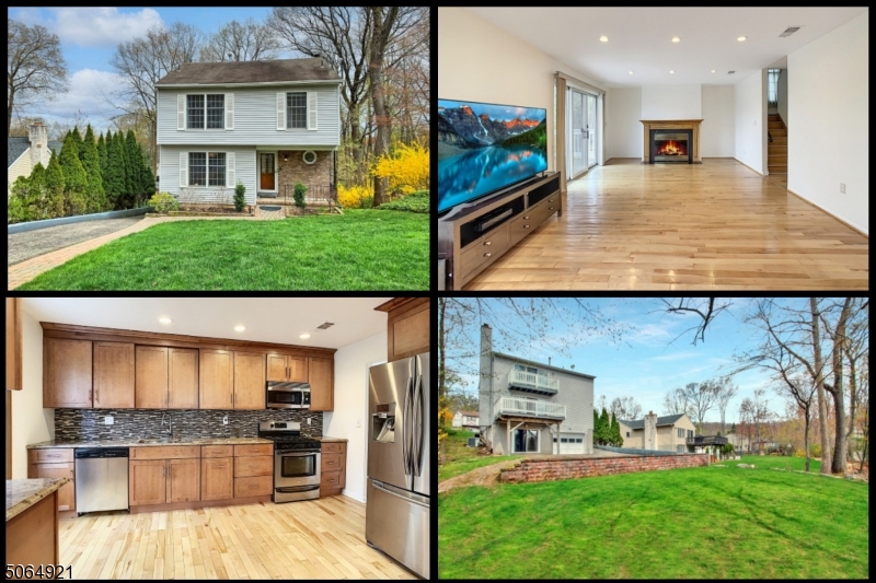 Updated Colonial has it ALL! Newer Kitchen has Granite Counters, Glass Tile Backsplash, Custom Wood Cabinets & St. Steel Appliances. You will Love the Gorgeous Renovated Baths, Large Bedrooms with Incredible Closets, Master Suite with its own Balcony, Huge Great Room with Wood-burning Fireplace + Sliders to Deck overlooking Fabulous Level Backyard.  You will Appreciate the Freshly Painted Walls & Walk-out Finished Basement w/Family Rm & Office. Other Features & Benefits include GAS Heat, Central Air, Recessed Lighting, Ceiling Fans, Hardwood Floors on main level, Oversize Garage, & Storage Galore! This LIGHT & BRIGHT Home in a Quiet Neighborhood is Close to Parks, Shopping, Medical Facilities, Rockaway MALL, Downtown Rockaway, & Bus to NYC. ALL Appliances Included. Hurry Before it is Gone!
