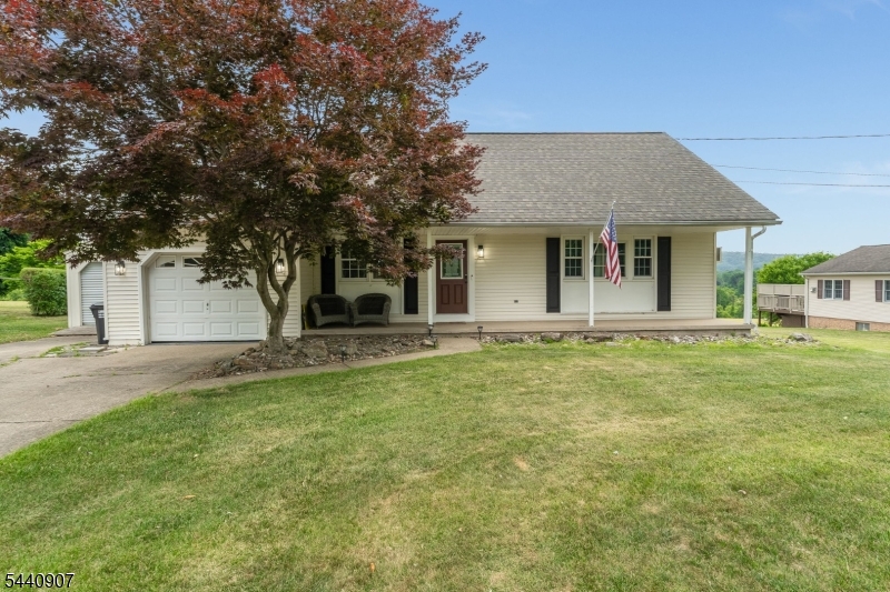 Welcome Home! Well maintained cape cod on almost 1/2 acre is looking for it's next Owner. Walk into a large family room, Eat-in kitchen, with island , formal dining room 1 bedroom and bath round out the 1st floor. Sliders from the kitchen open to the deck overlooking an in-ground pool with distant mountain views. The 2nd floor presents 2 spacious bedrooms , a full bath and additional den/ home office. Also a covered patio leading to the 1 car attached garage. Need more storage?  use the 11x22 shed next to the garage. The basement is finished and features a free standing wood stove. The home backs up to an 80+ acre farm.