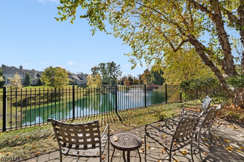 Stunning Victoria model at RoseValle, a community of elegant townhomes. Meticulous condition & preferred location with sun-fillled views of the pond from rear windows and patio and only a short distance to pool/clubhouse. Enjoy exceptional craftsmanship, architectural details, hardwood floors and a flexible open floor plan. The FIRST-FLOOR PRIMARY SUITE features a beautiful bay window, walk-in closet and spacious bathroom with separate shower, tub and water closet.  High Ceilings, elaborate crown moldings, abundant windows, solid doors and hardwood floors, and a gracious floor plan that creates a sense of space and elegance. There's an open concept kitchen-breakfast area room with high-end appliances and custom painted cabinetry. The great room has a gas-log fireplace and handsome built-ins. Upstairs is a large loft family room, a private office along with two ensuite bedrooms. The finished lower level features a large recreation room, wet bar, full bath and plenty of closets and storage spaces. Concrete block shared wall construction provides peace and privacy.