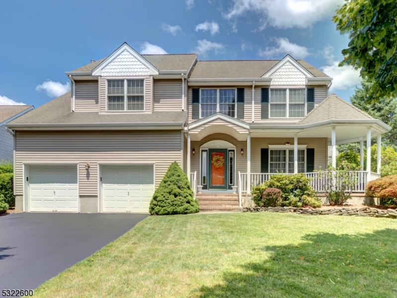 Welcome home to this very well maintained & beautiful colonial in desirable Poets Peak community. This gem is situated on a lot across from a cul de sac, w professional landscape offering the most beautiful blooms in spring & summer. The landscape provides privacy & a park-like setting. The large paver patio is perfect for entertaining, and a big plus to the yard is it features an 18' above ground pool w high quality Hayward gas water heater & new high gauge liner w insulation blanket, new skimmer & pvc pipes (2024), Spacious, gated pool deck is perfect for easy access to the pool. This home features a two story foyer, 4  bedrooms, 2.5 baths, formal living & dining rms, large kitchen w separate dining area, family rm w wood burning fireplace & finished basement,  Kitchen remodel in 2021 included LG stainless steel appliances, including 5 burner backless gas range, hood, new stainless steel sink/faucet, granite countertops & beautiful glass backsplash. Second floor boasts laundry,  4 bdrms incl gorgeous primary suite w 2 huge walk in closets & luxury bath w dual sinks. Enjoy add'l space in the beautiful fully finished bsmt complete w office, recreation rm & large storage closet. Other features include underground sprinklers, exterior chimney flashing has been replaced & driveway was sealed this past summer 2024.Public Utilities! Conveniently located mins to major roadways, Routes 10. 46, 80 & 206, shopping, restaurants, parks and train station. A must see!