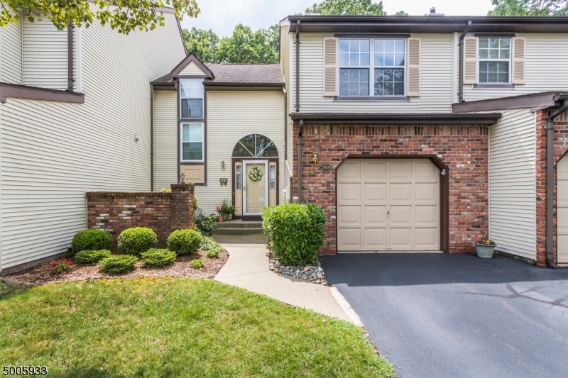 BEST location in Bridle Club backing to woods & surrounded by nature. Perfect home to downsize w over 1700 sq ft of fabulously renovated living space. 2 story foyer leads to LR w/WBFPL, bamboo floors flowing thru DR. KIT new w/gorgeous cabinets, under cabinet lights, granite, tile backsplash, SS APPLs & pantry.  Two MSTR suites w/vaulted ceilings have WICs, en suite baths w/dbl sinks, soaking tub & stall shower. Renovated MSTR bath has jetted tub. Enjoy wooded view from private 29x18 Trex deck w/incl Weber natural gas grill. Unfinished BSMT w/open staircase offers potential for addl living space. Updates: HVAC, HWH, elec main/sub panels. Bridgewater-Raritan School District. Easy access to Rtes 202/206, 28, 22, 287, 78, trains to NYC, nearby North Branch Park, Bridgewater Commons Mall & downtown Somerville.