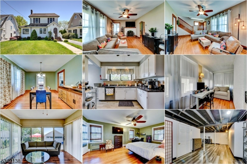 Charming Colonial with 3 bedrooms, 2 full baths, living room with fireplace, formal dining, kitchen, sunny den/office space and enclosed sun porch with sliders. Large primary bedroom with access to walk up attic space that has been finished to provide additional office/library/storage space. Full basement has been remodeled to provide recreational space in addition to ample storage, laundry and utility areas and detached 2 car garage. Recent updates include  Gas Furnace, HWH, Chimney Liner (2023), Windows (2024), LR/DR hardwood refinished, HE W/D (2016). Convenient to all major highways, train station as well as Historic Downtown Somerville with an abundance of Restaurants and specialty shops.