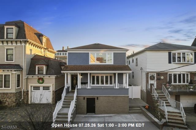 Welcome to this exceptional, fully renovated two-family home in Bayonne's desirable Constable Hook neighborhood. Offering approximately 1,400 sq. ft. per apartment, this turnkey investment features 6 bedrooms, 3 full baths, and 2 half baths. Both units showcase updated kitchens and bathrooms, hardwood floors, abundant natural light, central air conditioning, and forced hot air heat with spacious living and dining areas. Unit 1 offers direct access from the primary bedroom to a custom deck and private backyard through sliding glass doors. The finished lower level functions as an ideal extension of Unit 1, creating a duplex-style layout with a full bathroom, expansive recreation room, living area, private office, additional room, and ample storage, providing outstanding flexibility for extended living, entertaining, or workspace. Enjoy a beautifully landscaped backyard featuring a custom deck, above-ground pool, and plenty of space for outdoor gatherings. Parking includes a covered two-car carport accommodating up to three vehicles. Additional amenities include a dedicated laundry room with separate washers and dryers. Located near the 8th Street Hudson-Bergen Light Rail, JFK Blvd, Avenue C, Bayonne Bridge, Holland Tunnel, parks, schools, shopping, and restaurants. Unit 1 is currently rented for $3,500/month and Unit 2 for $3,000/month. Unit 1 and the finished basement can be delivered vacant at closing, offering an ideal opportunity for an owner-occupant or investor.