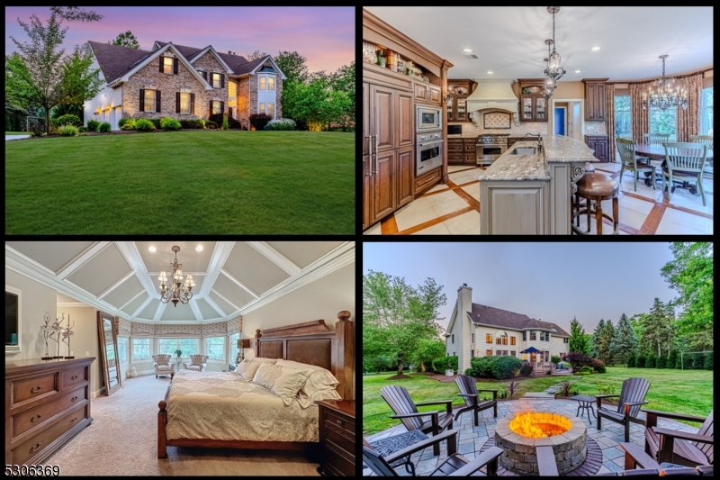 This exquisite residence offers unparalleled sophistication, residing on over an acre of property. A stunning brick exterior and 3 car garage greet you upon arrival. Inside, enjoy elegantly appointed rooms with custom trim work throughout. The gourmet kitchen boasts Viking appliances, Sub Zero Refrigerator, granite counters, center island, breakfast bar, pantry, and a marble range hood. The first floor even has a large mudroom and laundry area with custom cabinetry. You'll also find a 5th bedroom on the first floor which can double as a great office. You'll love the two story family room with wood burning fireplace. Retreat to the opulent master suite with a walk in closet, sitting area, and extravagant bath with a heated floor, Jacuzzi tub, stall shower with body sprays, and a double vanity. All the bedrooms are ample and the 4th bedroom has its own separate office. The finished basement features a perfect rec room and exercise room and even a half bath. The large, flat back yard is the one you have been looking for and even has a two tired deck and patio with fire pit.  All this AND a built in whole house generator, recessed lighting throughout, Invisible dog fence, undreground sprinklers, exterior lighting and more. This property epitomizes luxury living. You can really have it all and a convenient location in a beautiful neighborhood. Make this your forever home.