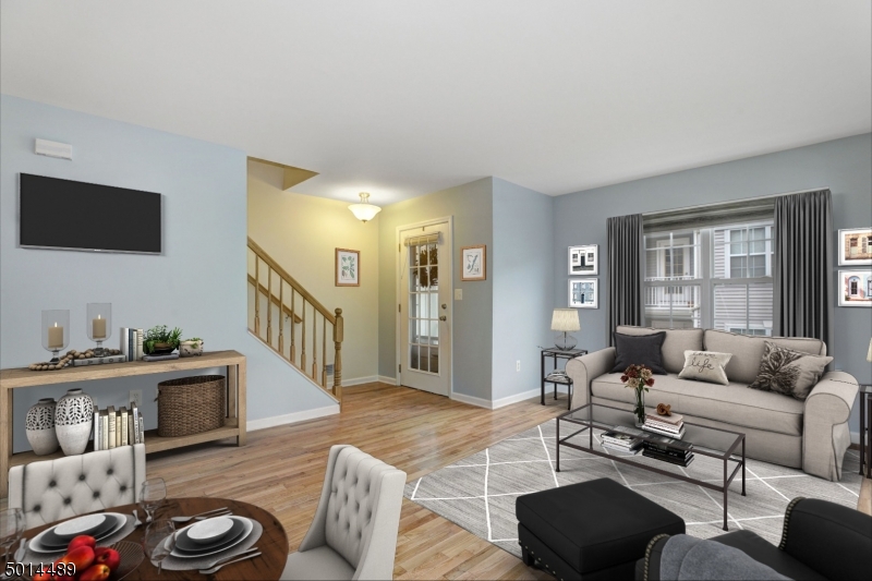 Completely updated townhome! A light & bright, den or family room with gleaming hardwood floors and fireplace. Large eat in kitchen with sliders to the deck is open to the entertainment size living room with additional balcony. Nice size bedrooms with hardwood floors and dual access to the spa like bathroom equipped with heated floor, are just some of the finer points of this meticulously maintained home. The desirable location makes this home a commuter s dream, close to train station & bus lines to NYC, fine dining, shopping, state parks and so much more.