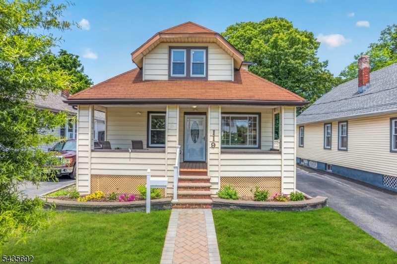 WELCOME TO THIS BEAUTIFULLY MAINTAINED CAPE COD - STYLE HOME FEATURING 1,539 SQ. FT. OF COMFORTABLE LIVING SPACE, PLUS A FINISHED BASEMENT. A DELIGHTFUL FRONT PORCH CREATES THE PERFECT SETTING FOR RELAXING AND INVITING GUESTS. THE SPACIOUS AND BRIGHT FORMAL LIVING ROOM AND FORMAL DINING ROOM PROVIDE EXCELLENT SPACE FOR EVERYDAY LIVING AND ENTERTAINING. THE FIRST FLOOR OFFERS A DEN (OR POTENTIAL BR) AND A 1ST. FLR. BEDROOM, A FULL BATHROOM, A MODERN EAT-IN KITCHEN WITH PANTRY, GRANITE COUNTERTIOPS, STAINLESS STEEL APPLIANCES, NEWER DISHWASHER & FAUCET (2025), TILE BACKSPLASH AND FLOORS, PLUS BACKYARD ACCESS. THE SECOND FLOOR FEATURES A SITTING AREA OR HOME OFFICE, A SPACIOUS PRIMARY BEDROOM, AND POSSIBLE TANDEM FOURTH BEDROOM, A SECOND FULL BATHROOM WITH STALL SHOWER AND ABUNDANT CLOSETS THROUGHOUT. THE FINISHED BASEMENT WITH CERAMIC TILE FLOORING OFFERS ADDITIONAL VERSATILE LIVING SPACE, THE LAUNDRY ROOM (NEWER WASHER & DRYER 2025) AND UTILITY ROOM. ADDITIONAL HIGHLIGHTS INCLUDE MULTI-ZONE GAS HEATING, NEWER WATER HEATER (2024), NEWER WATER SOFTENER (2024), ROOF REPAIRED (2024), NEWER FENCE (2024) AND BACKYARD WITH PAVER PATIO (2024), PLUS A SHED AND LARGE DEEP DRIVEWAY. THIS  EXCEPTIONAL HOME, IN A FABULOUS LOCATION, IS CONVENIENT TO SHOPS, SCHOOLS, NJ TRANSIT TRAIN/BUS SERVICE & HIGHWAYS.