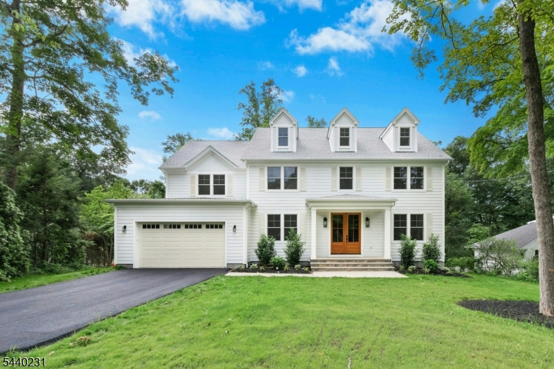 Completed & ready to impress, this spectacular new construction home offers approx. 6,300 sq ft of finished living space across four levels. Built by D. Villane, a trusted local builder w/ a long-standing reputation for quality & integrity, the home showcases exceptional workmanship & elegantly designed living spaces throughout. The first level welcomes you w/a grand foyer, a private office, & a family rm w/a dramatic wall of windows overlooking the property. Highlights include a gourmet kit w/Thermador appl, custom wood cabinetry, & a beautifully designed prep kit, complete w/an add'l sink & dishwasher... a hallmark of today's finest homes. A  bedrm w/full bath & a powder rm complete the first level. The second level features a lux primary suite w/an expansive walk-in closet. The spa-inspired bath has dual vanities w/a deep soaking tub & a walk-through shower w/glass doors on each side, creating a symmetrical design. Two bedrms share a Jack & Jill bath, & another bedrm has its own private bath. The laundry rm completes the second level. The third level has a loft/den, bedrm & full bath. The finished lower level offers a flex rm featuring glass french doors, ideal for a gym/private office, a full bath, an expansive rec area, & a bonus rm perfect as a gaming/media/hobby rm. Set on approx one acre, this home is positioned on a .28-acre lot in Berkeley Heights, w/the rear .72 acres extending into Warren Township & is served by Berkeley Heights schools & municipal services.