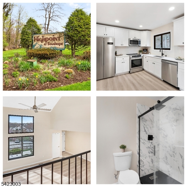SPACIOUS 2+ Bedrooms with a flexible footprint in this Newly Renovated Multi-Level Townhome! Front entry foyer to the spacious living room with cathedral ceilings.  A few steps up to additional living space - dining room, powder room, and gorgeous kitchen with white cabinets, granite countertops, new stainless steel appliances, and a separate eating area, offering plentiful storage. The next-level loft area is enclosed with a large closet. The top floor opens to a beautiful primary bedroom with a stunning, updated bathroom, a gorgeous walk-in shower, and a walk-in closet.  Adjacent room offers versatile space - seller has positioned it as a 2nd bedroom or office.  The lower-level footprint includes a comfortable family room with a closet, a laundry/utility room, and additional storage. Slider from the kitchen to a private deck with a view of the woods, perfect for outdoor entertaining or relaxation. All new flooring and freshly painted, there is nothing to do but move in! Public Sewer & Water, Roof 2013, Central Air.  Highpoint amenities include a pool, clubhouse, and more. Excellent commuter location - so close to Routes 206/183, 46 & 80. Convenient to shopping, dining & recreation. Per floorplan, appx 1554 sf of usable living space! NOTE: Some photos have been Virtually Staged.Washer/Dryer available AS IS, was prior owners.WHY RENT??