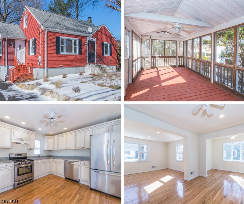 Brand New Renovation! Charming Lake Cape, ideally located across the street from Indian lake & Franklin Beach. Features include; granite kitchen, SS appliances, refinished wood floors, full bsmt & 3 full baths.. A bath on every level! Indian Lake living! Versatile floor plan, open EiK/LR. Terrific sunny level lot enjoyed through lots of windows. Tons of natural light! Large, level lawn & unique screened in porch w/bonus deck. 1st Floor BDRM & Office/Guest Room! 2 more BDRMs on 2nd Floor. Walkout BSMT w/ full bath. Family room possibilities! Make this charming cape your home. Super location, lake community amenities including ILCC Activities, motor boats, kayaking, swimming, etc!! Along with all the benefits of Denville & its bustling Downtown. Public utilities, NYC Direct mass transit & hwys. TOP SCHOOLS!