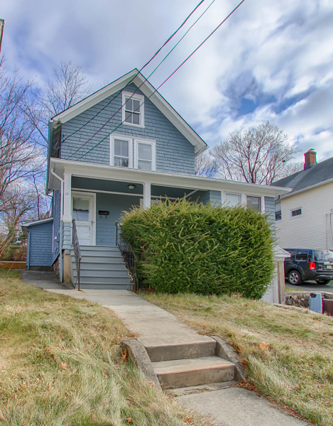 Absolutely Ideal Rental! Perfect for someone who wants to be "car" free. Walking distance to bus stop, easy commute into NYC, grocery store & downtown shops, restaurants.  Affordable Alternative! This charming home has been recently renovated. All of the hardwood floors have been refinished, with a high gorgeous gloss. Entire house has been freshly painted w/ neutral tones. Totally brand new 2nd floor bathroom. Super generous living space on first floor,  includes a bright living room & extra sunroom that can be used as office or leisure area. Formal dining room. Eat-in-kitchen features stainless appliances, gas cooking and plenty of counter & cabinet space. Laundry room off of the kitchen. 2 Bedrooms + bonus room on 2nd floor. Built-in one car garage. Huge backyard. Lovely front porch to enjoy park view!