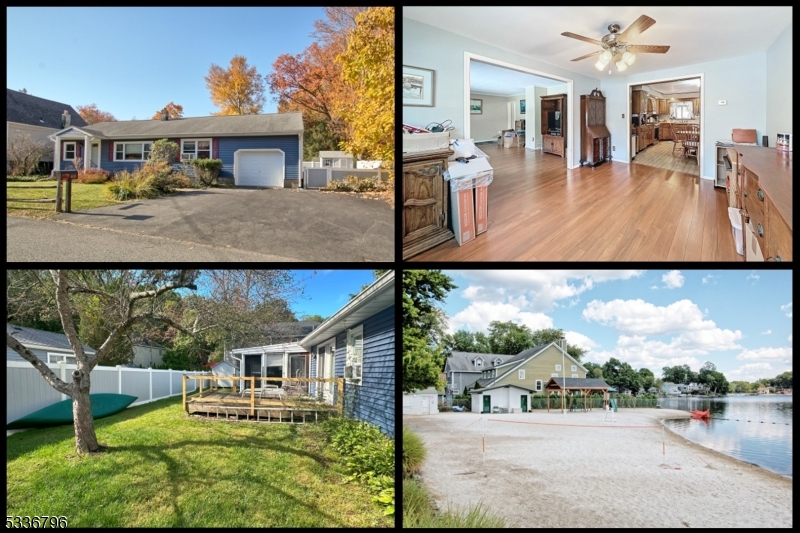 Welcome to this charming 3 bedroom, 1 bath ranch in the highly sought-after Indian Lake section of Denville, NJ. A rare find at this price point, this home presents an amazing opportunity to own in a town where the average sale price is over $700k! Step inside to discover an inviting eat-in kitchen with plenty of cabinets and an ample living space, perfect for comfortable everyday living. The screened-in back porch and deck offer excellent outdoor space to relax and entertain. Plus, with a one-car garage that has an additional attic area, you'll have convenient parking and storage. Located just one mile from Denville's vibrant downtown, you'll enjoy access to fantastic restaurants, boutique shopping, and community events. Additionally, you're just 0.3 miles from the beach, where optional membership in the Indian Lake Community Club provides access to three lifeguarded beaches, boating, fishing, a swim team, and year-round activities. All this plus newer garage door, siding, roof, and boiler.  Whether you're a first-time buyer, downsizing, or looking for a great investment opportunity, this home is a must-see!