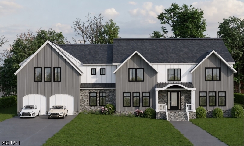 Exceptional NEW CONSTRUCTION set on nearly half an acre, offering over 7,200 sq ft of luxury living space across three beautifully finished levels in one of the area's most desirable neighborhoods. This custom residence features 6 bedrooms, 6.5 bathrooms, striking architecture with stone accents, dramatic rooflines, and a covered front porch. A grand foyer introduces bright, open-concept interiors enhanced by wide-plank hardwood floors, oversized windows, refined finishes, and 10-ft ceilings throughout the first floor. Formal living and dining rooms provide elegant entertaining spaces, while the expansive family room with dramatic fireplace flows seamlessly into the designer kitchen featuring custom cabinetry, quartz countertops, premium appliances, oversized center island, walk-in pantry, and spacious breakfast area with access to the rear deck for indoor-outdoor living. The main level also includes a first-floor bedroom suite, full bath, powder room, mudroom, and attached 2-car garage. Upstairs, the luxurious primary suite offers a spa-inspired bath, oversized walk-in closet, and private balcony. Three additional spacious bedrooms, beautifully appointed baths, and second-floor laundry complete the upper level. The finished lower level with 9-ft ceilings features a large recreation room, media lounge, gym area, additional bedroom, full bath, and storage. Includes a 10-year builder's warranty.