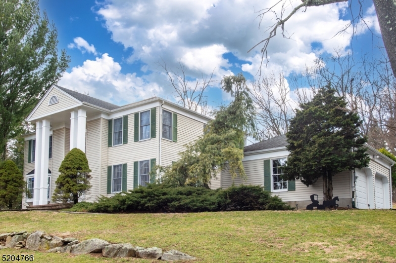 Such a great house!  Center hall colonial with 2 story entry, hardwood floors, 1st floor office & laundry and spacious rooms! Eat-in kitchen with granite countertops, family room with French doors to home office and sliders overlooking private backyard, living room with new picture window and woodburning fireplace, formal dining room, and powder room complete the 1st floor.  Four spacious bedrooms and 2 full baths on upper level along with pull down stairs to attic storage.  Finished basement rec room and unfinished storage area make this home complete!  Low maintenance vinyl siding, large storage shed, HVAC new in 2014, city water, central vac piping, newer driveway and all appliances included plus Mt. Olive schools make this an A+ choice!!