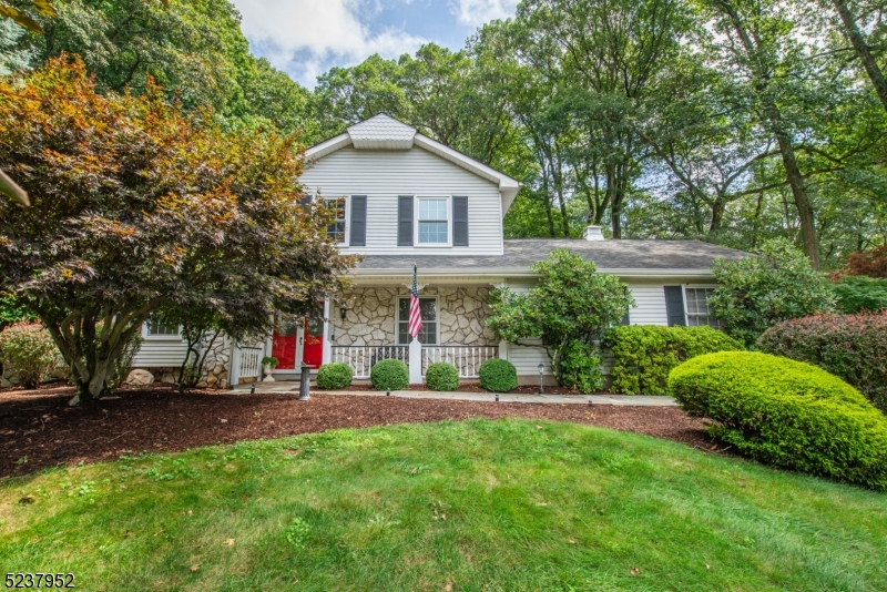 Welcome to this 4 bedroom Split Level home, situated on a large, corner lot in the desirable Nestling Woods neighborhood of Long Valley. Enter this home through its double doors to the large foyer, adjacent to a bedroom (can also be used as a home office) and family room with access to garage and sliding doors that lead to patio/yard. Laundry room and powder room complete this level. On the first level you will be impressed by the high ceilings and stone fireplace in the living room. The spacious formal dining room is perfect for entertaining. Enjoy the eat in kitchen surrounded by large palladian windows and sliding door that leads to entertaining sized deck overlooking the large, tree lined and very private back yard.  The second floor features the primary bedroom with en suite bathroom, main bathroom, and 2 additional bedrooms. Added bonus to this home is the finished basement perfect for recreational space, entertaining and has plenty of storage! Nestling Woods is one of the few locations with PUBLIC WATER & SEWER in Long Valley! Additional features include NEWER WINDOWS installed in 2020 in second floor bedrooms, master bath and living room,`wood floors under the carpet on the first floor, 2 car garage and irrigation system. A MUST SEE! Some pictures have been virtually staged.