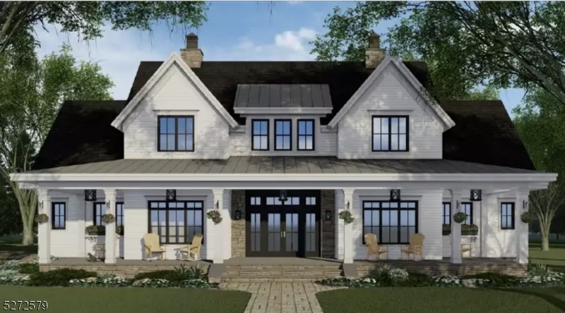 Build your dream home on this quiet cul-de-sac backing up to a 1200 acre park! Minutes from shopping and located in the West Morris Central HS and Long Valley Elementary School districts. In the Modern farmhouse, light streams from foyer through Great Room to rear porch. Home embraces the best of an open floor plan, but affords privacy where needed. Enter through a front porch w mountain views,to a Foyer to a Great Room w sightlines from front to the back of home. he Great Room has a fireplace, tray ceiling & is open to the Kitchen which has 8' x 4' island & true Butler's Pantry & a Dining area There is an Office, Powder Rm & Mud/Laundry Room in this section of thehome.1st fl Primary Suite opens to rear porch. Large bath w soaking tub, shower, dble sinks,private toilet area & room sized walk-in closet. Also 2nd ensuite Bedrm on this level. Off rear porch is full bath, perfect for outdoor entertaining. Upstairs is Loft area which can function as Game Rm, Playrm, Exercise Rm or an additional Office. 2 Bedrms, a full bath w dble sinks & sm Laundry Area. Additional 2 Bedrms can be added, or the spaces can be configured to meet your needs (Cigar Rm, Music Rm, etc.) Oversized 3 car garage. Luxury details,superior wall construction, etc. Meet w builder to discuss options & plan your dream home. Home can be delivered in 10 mos. Can do a walkout basement. Appliance allowance See the 2 other designs, bring your own or work with the builder's architech.  Lot also for sale separately