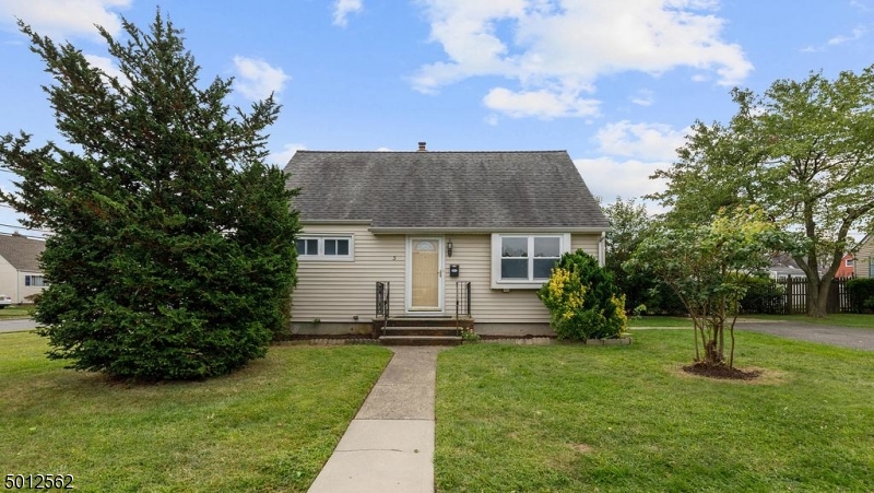 Cozy, clean Cape Cod on a corner lot in the heart of Belleville!  Bright and cheery eat-in-kitchen, living room, two bedrooms, full bath and comfortable living room on the first floor.  Large bedroom upstairs with half bath. Four car driveway and room to enlarge outdoor living space.  9 miles to NYC - 17 min drive. Close to shopping and schools.