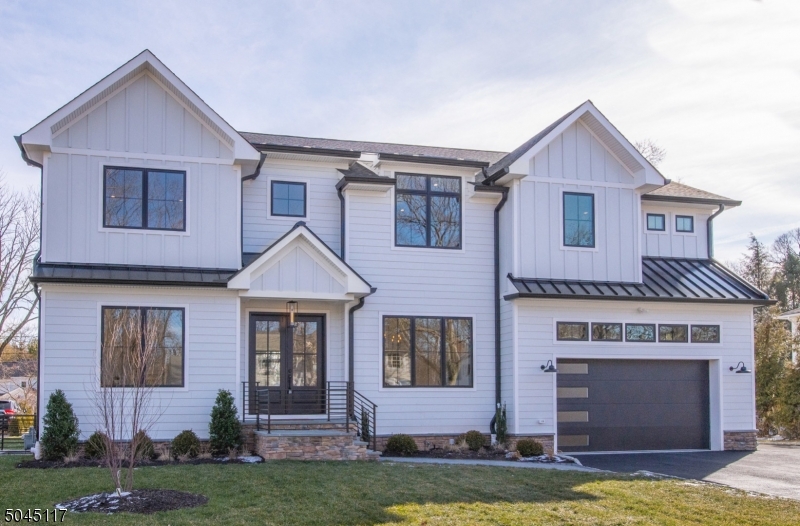BRAND NEW CONSTRUCTION ALERT! Modern Farmhouse, so stunning inside and out. Surrounded by parks, this cul de sac street is so tranquil yet close to all in Montclair. Quick to NYC transportation. So dramatic! 2 story foyer and so much light pouring in!! LR (or home office) & DR with coffered ceilings. Show stopping Fam Room with 22-ft ceilings. Gorgeous Kit, mud room, attached garage, 1st fl suite and powder room. Staircase with stunning millwork. Upstairs, catwalk overlooks 1st floor. 3 beds, laundry, and sexy primary suite with 14-ft ceilings, & huge walk-in closet leading to spa bathroom. Basement with rec room, full bath and xtra room perfect for nanny, home office or gym. Super yard has patio, plenty of space for pool and running around. Tuers Park 2 doors away, Yantacaw & Brookdale Parks at corner.