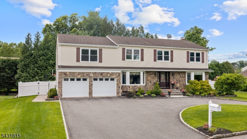 Welcome to this stunning, move-in-ready 4 BR, 2 Full / 2 Half Bath Colonial situated in East Hanover's highly coveted 'T Streets' neighborhood! Designed for effortless luxury, the main level features a chef's dream kitchen fully equipped with a Sub-Zero refrigerator/freezer, Wolf gas cooktop, Thermador double wall ovens, and an expansive center island. The kitchen flows seamlessly into a spacious family room anchored by a wood-burning fireplace, custom beverage center with dual Sub-Zero refrigerators.Smart and efficient living comes easy here with top-tier mechanicals and integrated conveniences, including a 3-zone HVAC system powered by Nest thermostats, a whole-house water softener and reverse osmosis filtration system, an EV charging outlet, a Bluetooth-controlled sprinkler system, and a fully monitored security system.The 2nd level boasts a dedicated home office & an incredibly large primary bedroom suite,complete w/massive walk-in closet & luxurious ensuite primary bathroom featuring a soaking tub & an oversized stall shower. Three additional generously sized bedrooms and a full main bath complete this floor. The living space extends to a fully finished walk-out lower level with a massive recreation room, dedicated home gym, and a convenient powder room. Outside, your private backyard oasis awaits with a sprawling deck, patio, and heated in-ground pool surrounded by lush grounds and integrated outdoor speakers. Luxury, technology, and location converge perfectly here.