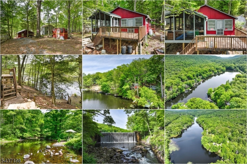 Lakefront rustic cabin on Blue Rd in Longwood Lake Cabin Owners Association. "LLCOA - A step back in time...a not-for-profit community of rustic cabins nestled in a natural environment."  Enjoy the quiet and serenity of this unique haven formed by the Rockaway River flowing through and over the dam, where fishing, kayaking and boating is the pastime. Freshly painted red cabin with new roof and gutters, this cabin consists of three rooms and a screen porch, with a deck overlooking the lake below. No public or private utilities. No septic system, No electric meter, No well water. Estate Sale, As Is, Cash. No access to steps to dock during showings. Private road, no drive by. Must have confirmed, scheduled appointment.