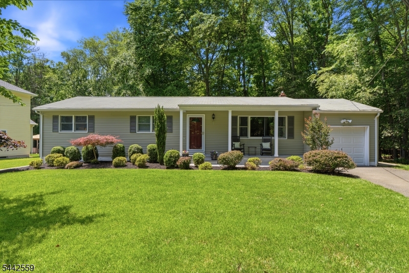 Welcome home to this beautifully maintained ranch-style home nestled on a private cul-de-sac, offering comfort, convenience, and easy one-level living. A welcoming front porch adds to the home's curb appeal! This inviting residence features 3 bedrooms and 2 full bathrooms, including a primary bedroom with en suite bath. The updated kitchen boasts granite countertops, stainless steel appliances and an open flow into the family room. Sliding glass doors lead directly to the rear deck, creating the perfect space for indoor-outdoor entertaining and relaxation. French glass doors open to the formal dining and living rooms, adding charm and elegance while maintaining an open, airy feel.Additional features include hardwood floors throughout the main level, first floor laundry conveniently located off the kitchen and 1 car attached garage. Large unfinished basement offers abundant storage space and endless possibilities for a recreation area, home gym, or workshop. Conveniently located near major highways, shopping and public transportation! This home is a MUST SEE!
