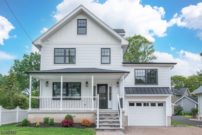 Welcome home to your fully renovated 5BD/3.5 BA modern farmhouse with luxurious craftsmanship and sophisticated design. The open floor plan features a gourmet kitchen with GE Profile appliances, center island w/ microwave, quartz, walk in pantry and large living room w/gas fireplace. The master suite nestled in a private wing with a gorgeous spa like bath, soaking tub and WIC. The 2nd floor boosts 2BD with separate WIC, office, and WD. Finished attic with BD, BA and a family room. Conveniently located to award winning best NJ downtown, top rated schools and 0.4 miles from the train station. Not in flood zone.