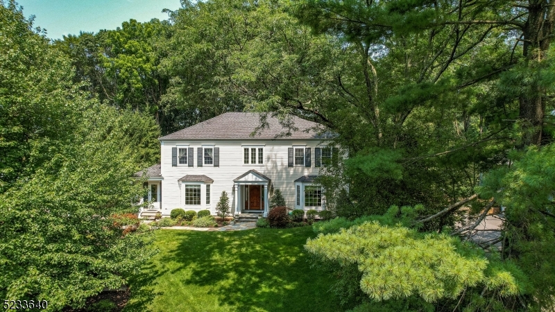 This gorgeous 5 BR/4 FB colonial has a perfect blend of traditional quality and modern updates. A generous foyer invites you to the main level, home to a large LR and DR (each with large bay windows) perfect for entertaining. A custom home office on the rear of the home is tranquil and has French doors, a bay window, and built-in shelving. Adjacent to this is the 5th BR (or 2nd office) with a wood-burning FP and large closet. The renovated eat-in kitchen is a chef's dream. Double wall ovens, gas range, prep island, and a breakfast peninsula allow for many meals in this thoughtfully designed space. Abundant custom cabinetry allows for ample storage and a designer look. A side front entry is a great space to welcome casual guests. All of this is adjacent to an incredible family room with high, coffered ceilings and french doors which flood the space with natural light. Additionally, a gas fireplace and custom bar area w/wine fridge make this another space for cozy days or lots of entertaining. Thru the French doors of the FR you will find a large patio with 2 sitting areas, a pergola & an incredibly tranquil, level backyard w/mature plantings, and lots of grass space for recreation. The 2nd fl has 4 large BRs and 2 renovated BAs. A finished basement with custom built-ins, a full BA, a mudroom and plenty of storage space is yet another special level of this home. A pride of ownership is evident throughout the home. All of this on a highly sought-after street in Chatham Twp.