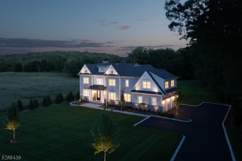 Brand New COMPLETED Luxury Home by DC Premier Contractors! 6 bdrms, 6.1 baths, 3 finished levels of 7,600 sq ft. Located in a sought after neighborhood and set on a rare private level 1.66 acre lot. Exceptional design details, extensive high-end finishes with the highest quality construction, makes this stunning custom home so special. Features include;3 car garage and wired to charge 2 electric cars,10' ceilings on 1st floor, walk up attic,4" oak HW floors, full house generator,& so much more! The 1st lvl boasts a seamless open floor plan; perfect for entertaining! The gourmet kitchen comes complete w/luxury appliances; Thermador Professional Series,48" range/oven, wall oven, dishwasher, microwave drawer,48" refrigerator, oversized sink, walk-in pantry, butler's pantry and center island. Kitchen flows seamlessly to the family rm with coffered ceiling & modern gas fireplace. The kitchen & family room, lead to the serene expansive yard with a bluestone patio and unobstructed peaceful views. Privately located off the main living space is an elegant living rm & dining rm,1st floor bedroom/office and full bath. On 2nd lvl, you will find a fabulous primary suite w/2 walk-in closets, fireplace, and spa-like bath with a freestanding tub & oversized walk in shower with double rain heads, 4 more bdrms & laundry rm complete the floor. Basement w/gym, full bath, media rm, game rm,& sprawling rec space. DREAM location, just 5 minutes to top rated schools, including Pingry School.