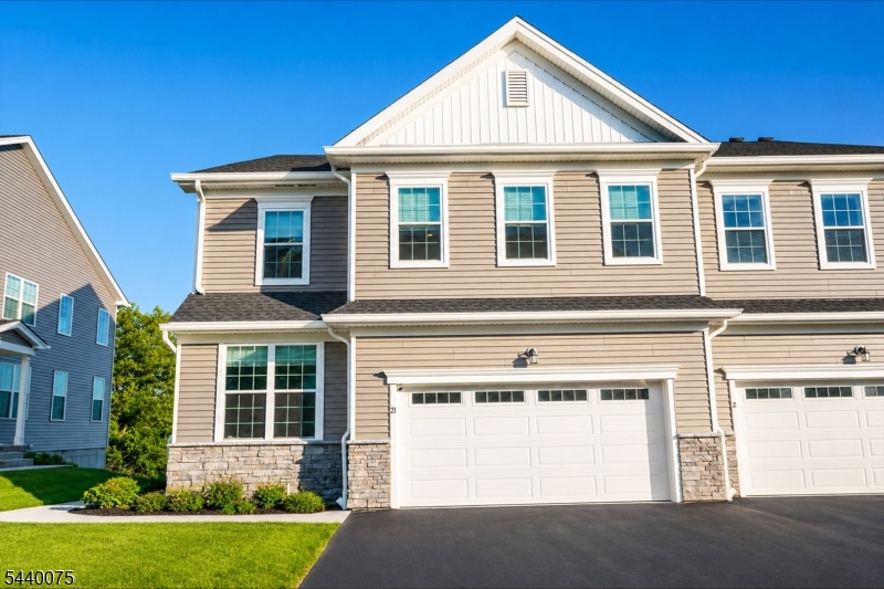 Welcome to this stunning nearly-new Hickory model townhome, built in 2024 and located in the highly desirable Valley View Park community. Thoughtfully designed for modern living, this elegant home offers approximately 2,696 sq ft of beautifully appointed living space featuring 3 spacious bedrooms, 3.5 bathrooms, and an open-concept layout ideal for both everyday living and entertaining. The main level showcases a bright and airy Great Room seamlessly flowing into the dining area and gourmet kitchen, creating the perfect gathering space. A private study provides flexibility for a home office, or playroom. Upstairs, the luxurious primary suite features a spa-inspired bath and dual walk-in closets, while two additional generously sized bedrooms and  laundry room complete the level.This exceptional home is situated on a premium lot and features a finished walk-out basement with a full bathroom, providing valuable additional living space. Additional upgrades include Hunter Douglas Duette PowerView blinds, custom California Closets, and a full-house water filtration and water softener system.Built with today's lifestyle in mind, this home offers contemporary finishes, abundant natural light, and low-maintenance living. Come enjoy community amenities including a clubhouse, fitness center, and outdoor swimming pool. Conveniently located near shopping, dining, major highways, NJ Transit, and local attractions, this move-in-ready home combines luxury, comfort, and convenience.