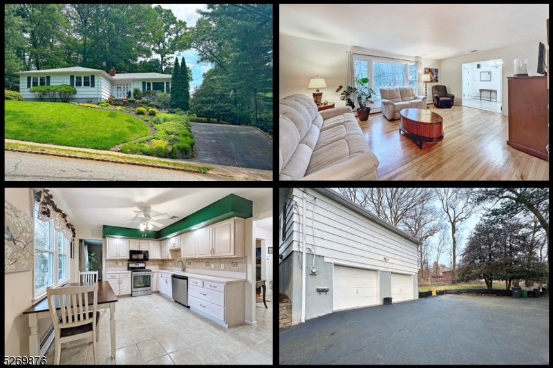 This Spacious Well-Maintained 4 Bedroom Ranch has 2 Full Baths, Huge Bedrooms, a Large Foyer, 2-Car Garage, a Finished Basement, and Storage Galore. The Primary Bedroom boasts its own Full Bath plus a Walk-in Closet. Enjoy Meals in the Eat-in Kitchen or Formal Dining Room. You will Love the Hardwood Floors throughout plus the Comforts of Central Air & Natural Gas Heat. First Floor Laundry is an added convenience. Relax or Play in the Sprawling Backyard. Enjoy nearby Parks Lake Beach & Park with swimming, playground, picnic tables, fishing, volleyball court, and walking path around the lake. Fantastic Location! Close to Downtown Rockaway Shopping + Bus to NYC, Rockaway Townsquare Mall Complex, Restaurants, Movie Theaters, & Atlantic Health Medical Facilities. All Appliances are Included.